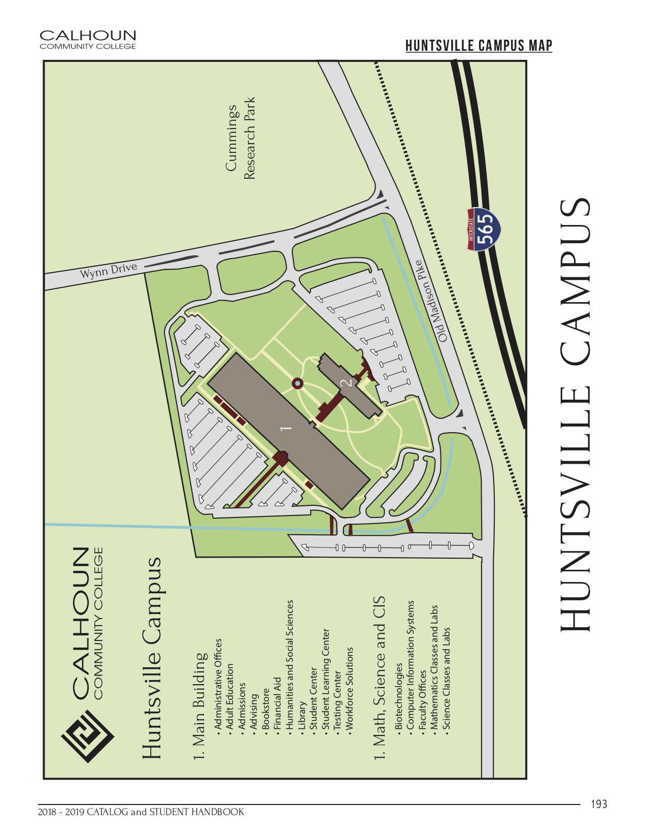 Calhoun Community College Campus Map Map